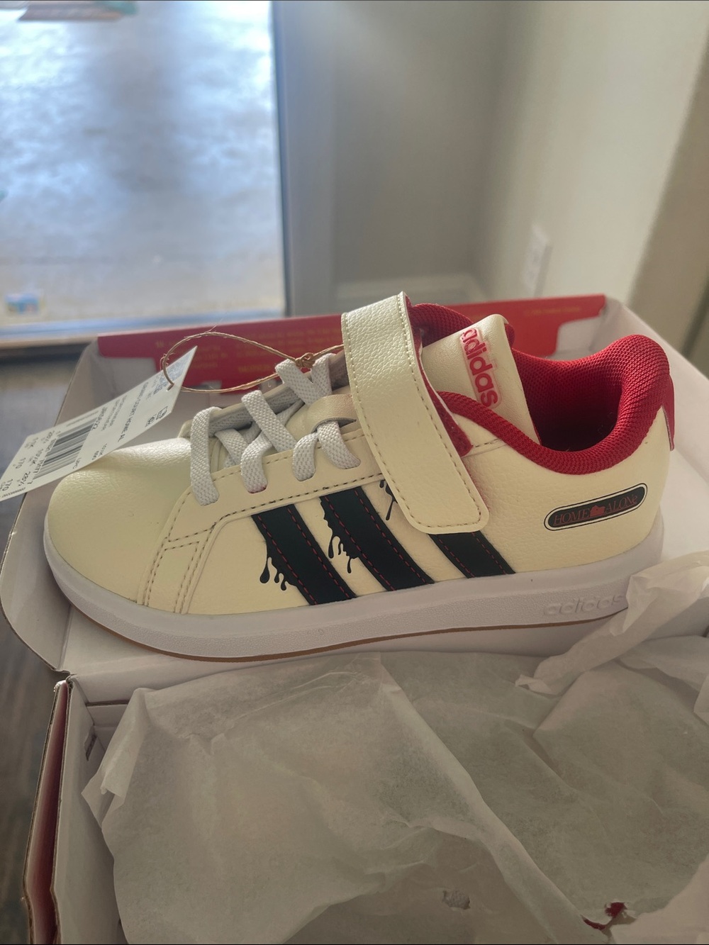 NEW Adidas Grand Court Home Alone Toddler 11 nib